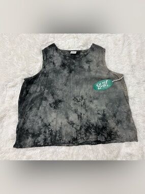 Oh My Gauze! Black Tie-Dye Sleeveless Tank
